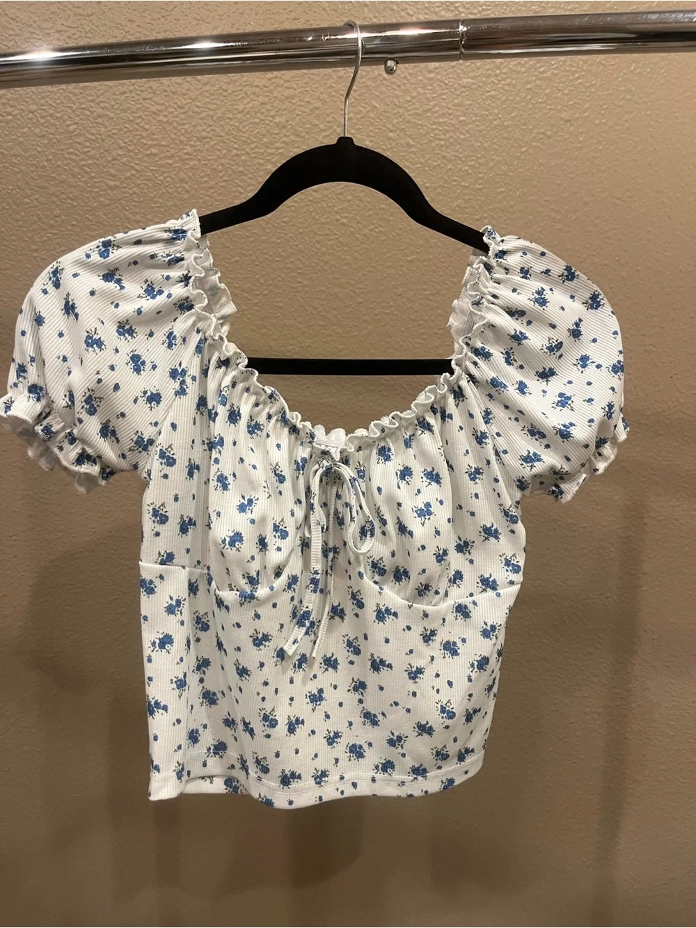 Floral Puff Sleeve Top